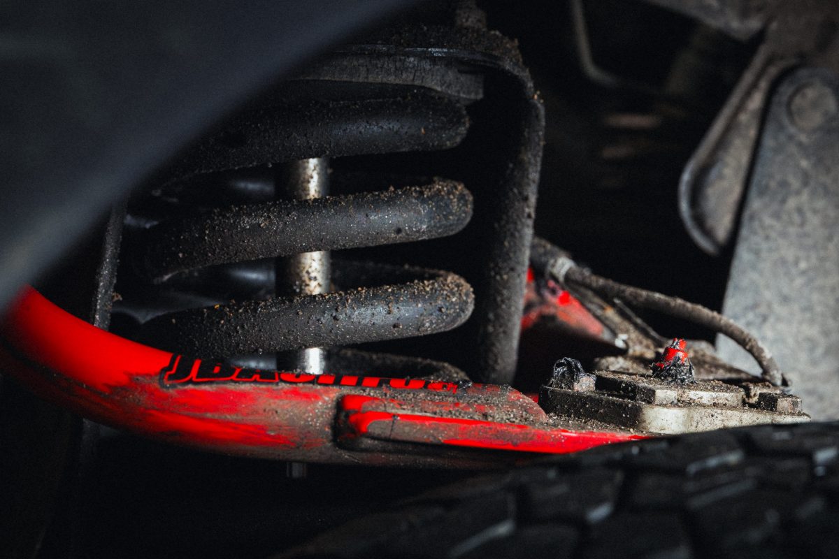 JBA STD High Caster upper control arm installed on a 2nd gen Toyota Tacoma