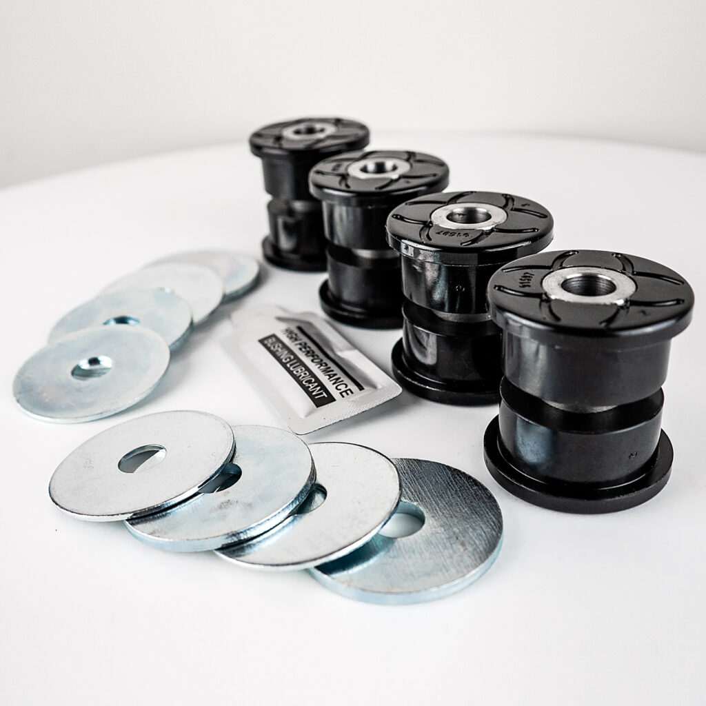 Our EZ Lube bushing kits use state of the art design and materials to bring you a long lasting, high performance bushing.